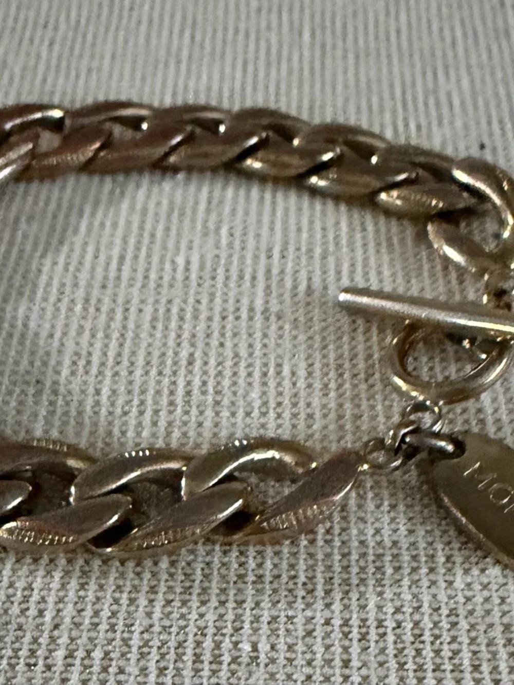 Monet Gold-Tone Curb Chain Toggle Bracelet